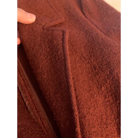 Rachel Zoe burnt orange wool pea coat woman’s size xs - Picture 6 of 11